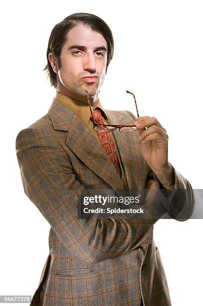 retro businessman - man check suit stock pictures, royalty-free photos & images