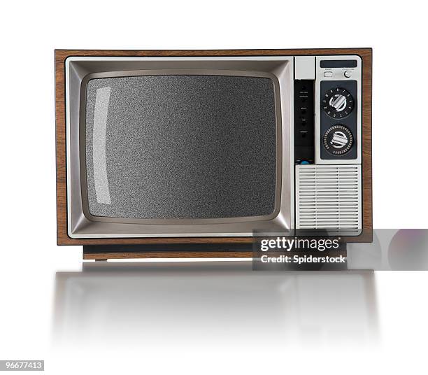 vintage television - 1970s television set stock pictures, royalty-free photos & images