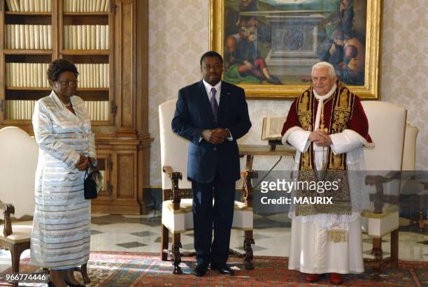 Pope Benedict XVI met Togo's president Faure Gnassigbe at the Vatican.