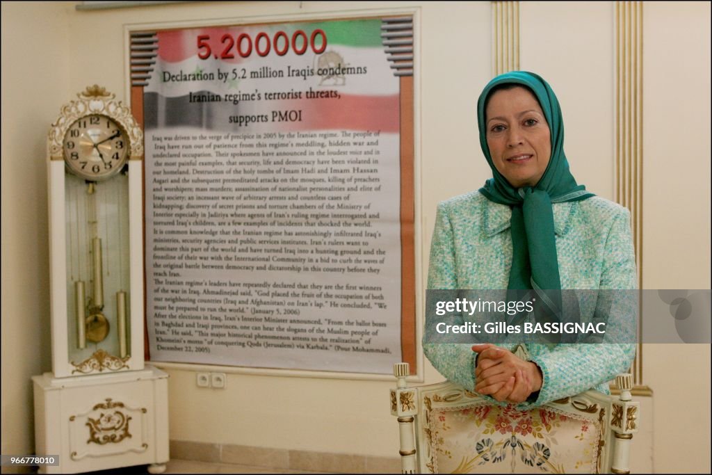 Maryam Rajavi the charismatic leader of the Iranian opposition the National Council of Resistance of Iran (NCRI) opens the doors of her residence in Auvers-sur-Oise near Paris for an exclusive visit