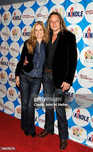 Actress Kristin Bauer and Singer/Songwriter Abri van Straten attend the UCLA Dance Marathon Fundraiser for the benefit of the Elizabeth Glaser...