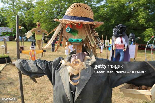 Festival des épouvantails de Meyrals en Périgord Noir, Dordogne, le 30 juillet 2016, France.