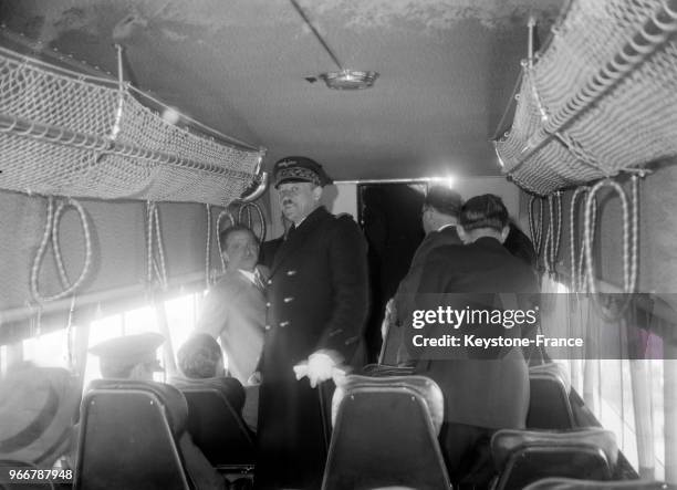 Cabine des passagers de l'avion 'Savoia-Marchetti', au Bourget, France le 27 avril 1935.