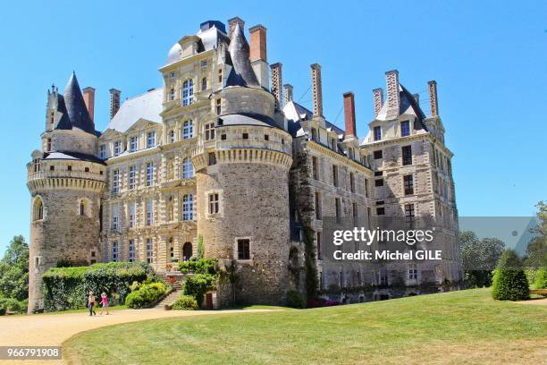 Chateau de Brissac, 18 juillet 2016, le plus haut de France , Brissac-Quincé, Maine et Loire, France. Le roi Louis XIII y accueilli Marie de Medicis...