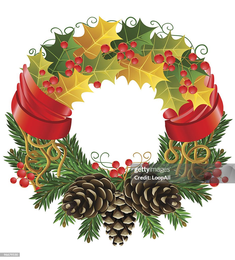 Vector christmas wreath