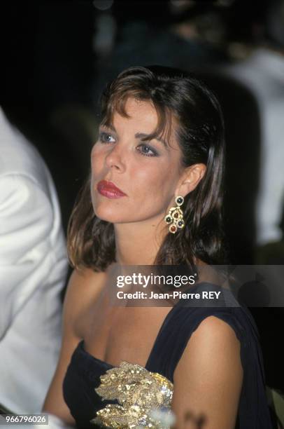 La princesse Caroline de Monaco lors du gala de l'Amérique latine le 24 juillet 1990 à Monaco.