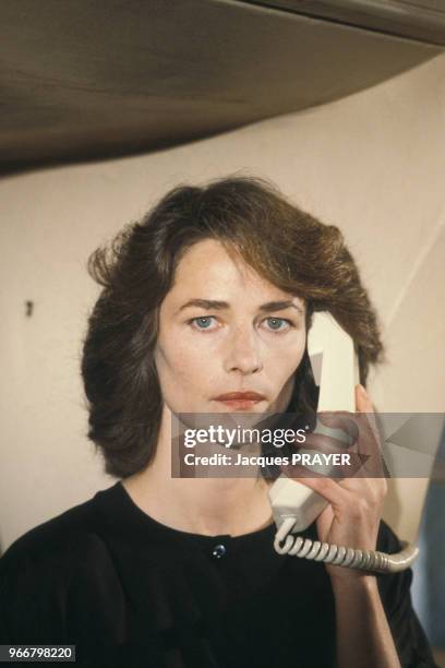 Actrice britannique Charlotte Rampling sur le tournage de 'Tristesse et beauté' réalisé par Joy Fleury en France.