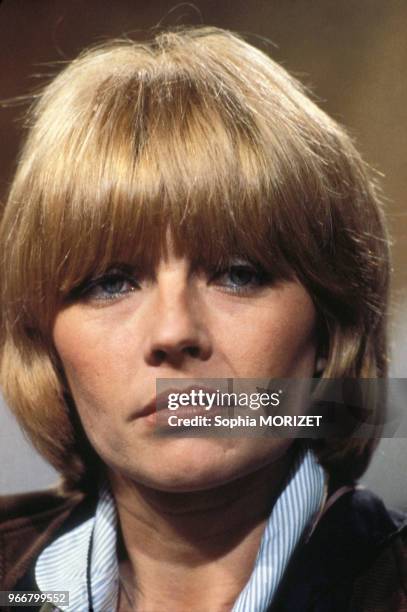 Portrait de la dessinatrice Claire Bretécher le 31 mars 1978 à Paris, France.