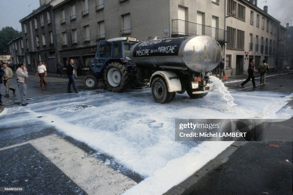 Manifestation pour les quotas laitiers