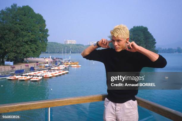 Alessandro Gassman au festival du film italien d'Annecy le 13 octobre 1986, France.