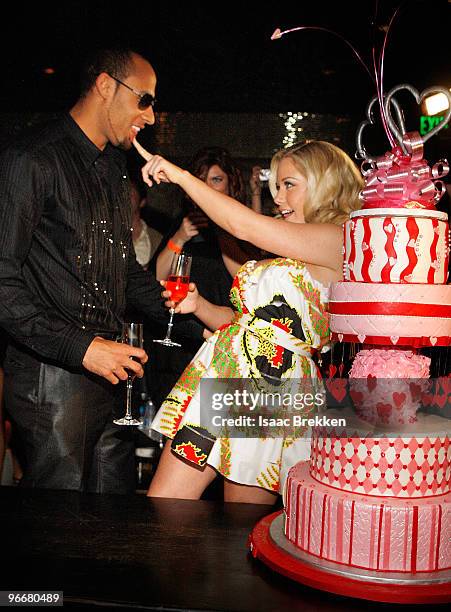 Kendra Wilkinson Baskett and Hank Baskett host a Valentine's Day celebration at Eve nightclub at CityCenter on February 13, 2010 in Las Vegas, Nevada.