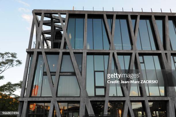 The Black Flag in Aix en Provence in France on May 22, 2013. It is a theater of Aix-en-Provence, designed by architect Rudy Ricciotti in 1999 and...