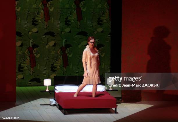View of Von Heute Auf Morgen, by Arnold Schoenberg a one-act opera, sung in german, presented at the Puccini Festival, in the Opera of Lyon in France...