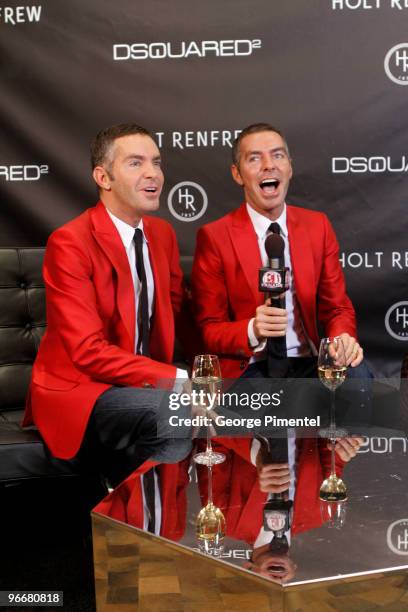 DSquared2 Creative Directors Dean and Dan Caten visit Holt Renfrew's Vancouver flagship store to sign autographs and purchases for clients to...