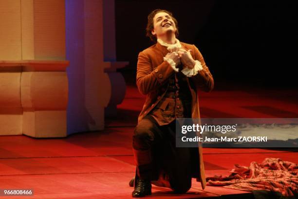 Dmitry Korchak during The Barber Of Seville, an opera buffa in two acts by Gioachino Rossini directed by Stefano Vizioli and under the musical...