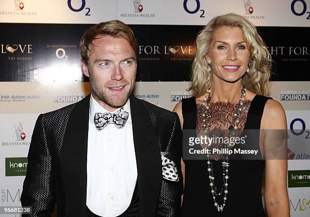 Ronan Keating and Yvonne Keating attend the Night For Love Charity Ball in aid of The Samuel L Jackson Foundation and Irish Autism Action on February...