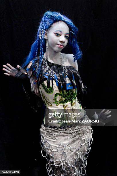 Une cosplayeuse déguisée en Serena de la série « Monster High », lors de la Japan Expo Sud 7ème vague, au Parc Chanot à Marseille, le 21 février 2016.