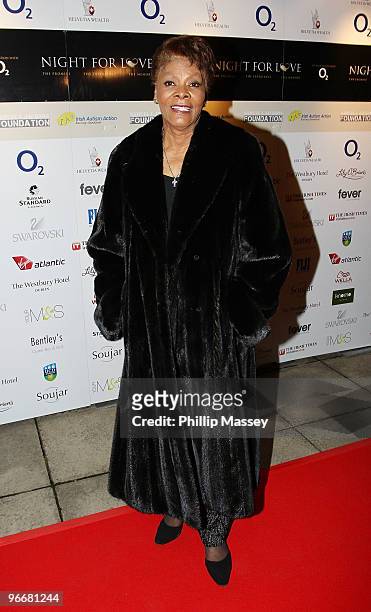 Dionne Warwick attends the Night For Love Charity Ball in aid of The Samuel L Jackson Foundation and Irish Autism Action on February 13, 2010 in...