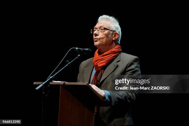 André Castelli, vice-président du Conseil général de Vaucluse et conseiller municipal d'Avignon, au cours de la conference de presse de presentation...