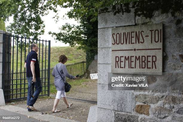 Entree du village le 16 septembre 2011, Oradour-sur-Glane, Haute-Vienne, Limousin. Le nom d'Oradour-sur-Glane reste attache au massacre de sa...