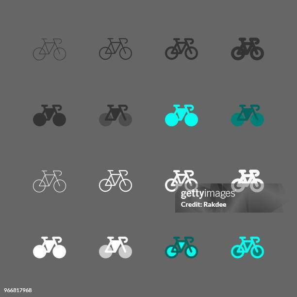 road bike icon - multi series - racing bicycle stock illustrations