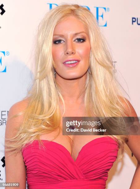 Television personality Heidi Montag arrives to host an evening at the Pure Nightclub at Caesars Palace early February 14, 2010 in Las Vegas, Nevada.