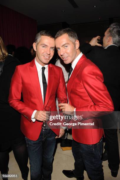 Designers Dean Caten and Dan Caten host with MAC Cosmetics a celebration for the opening of the 2010 Winter Olympic Games at the Opus Hotel on...