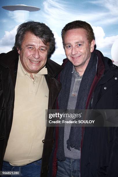 Bernard Bilis and Jean-Francois Clervoy attend the 25th Futuroscope's Birthday in Poitiers, France on December 17, 2011.