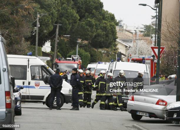 The terrorist Mohamed MERAH it's surround by the french police and the RAID on March,2012 in Toulouse, France.