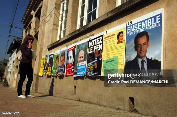 Affiches des candidats a la presidentielles.