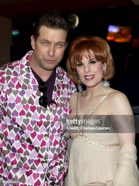Actors Stephen Baldwin and Kat Kramer attend the Bowling After Dark Benefit at PINZ Entertainment Center on February 13, 2010 in Studio City,...