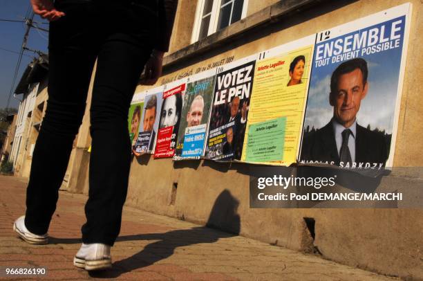 Affiches des candidats a la presidentielles.