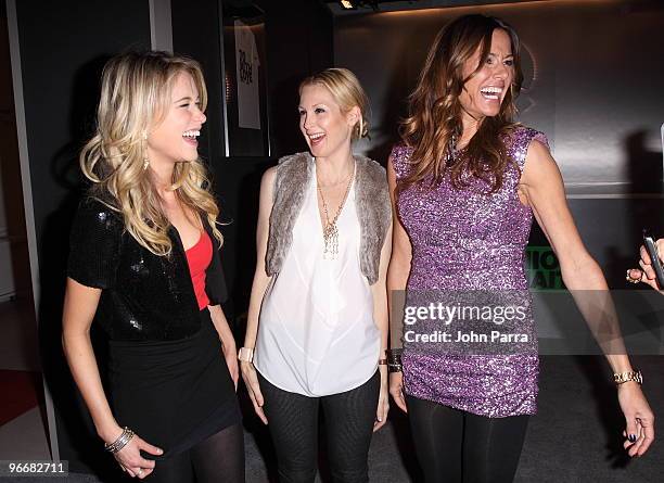 Katrina Bowden, Kelly Rutherford and Kelly Bensimon attend the QVC Style Party to Kick Off Mercedes-Benz Fashion Week in Bryant Park on February 13,...