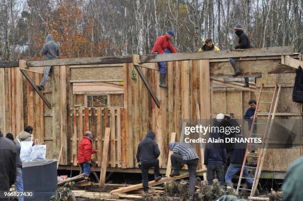 Several thousands of farmers, environmental activists and opponents take part in a demonstration to protest against a project to build an...