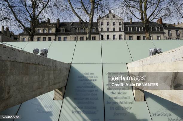 The Abolition of Slavery Memorial Museum in Nantes, western France, on March 23, 2012. It will open to the public on March 25. Designed by polish...