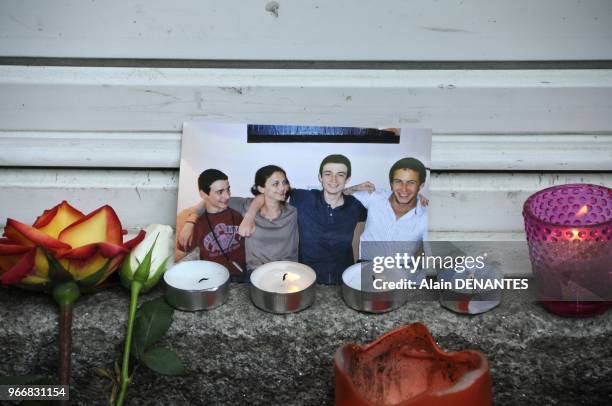 Several hundred people take part in a march in Nantes, western France, in memory of the five Dupont de Ligonnes members from the same family murdered...