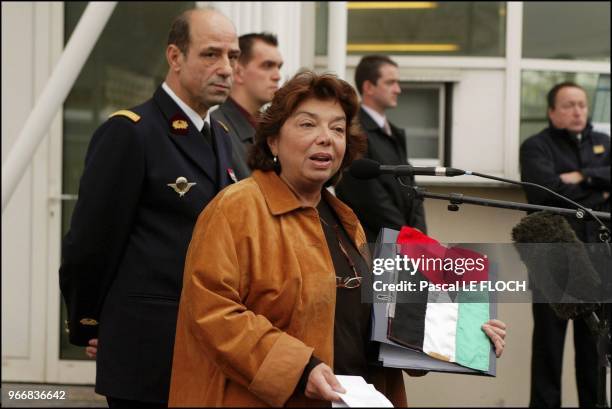 Press conference of PLO spokeswoman Leila Chadid.