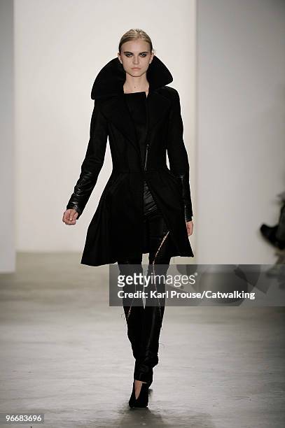 Model walks down the runway during the Altuzarra fashion show, part of New York city Fashion Week on February 13, 2010 in New York, New York.