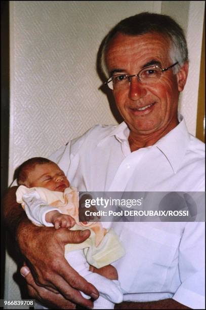 File picture of Yves Cassard, victim, ingeneer, with his grandaughter Blondine.