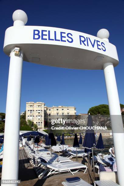 Vue de l'hotel mytique Belle Rives connu aussi avant sa transformation en hotel en 1929 sous le nom de villa Saint Louis ou sejourna pendant 2 ans de...