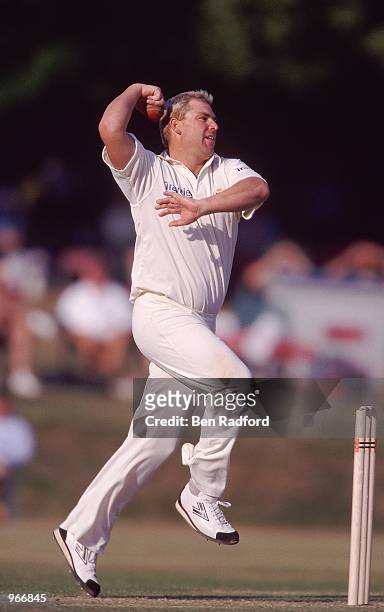 Shane Warne of Australia in action during the Tour Match against the MCC played at Arundel Castle, in Sussex, England. \ Mandatory Credit: Ben...