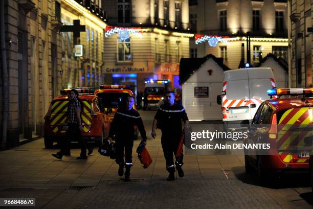 Un homme au volant d'une camionnette a fonce sur des passants au marche de Noel, blessant 11 personnes dont 5 grievement, le 22 Decembre 2014 sur la...