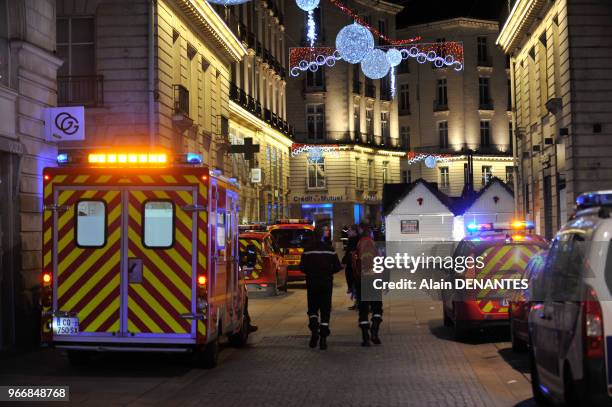 Un homme au volant d'une camionnette a fonce sur des passants au marche de Noel, blessant 11 personnes dont 5 grievement, le 22 Decembre 2014 sur la...