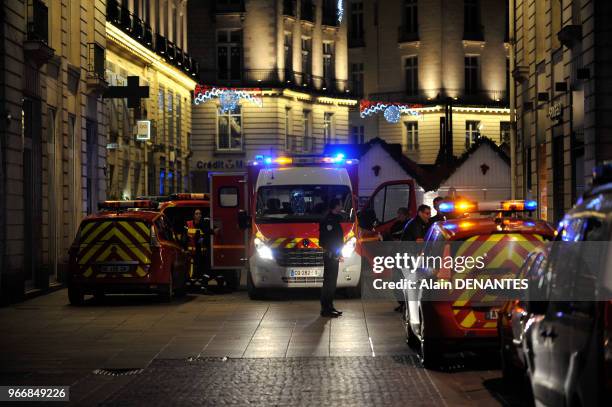 Un homme au volant d'une camionnette a fonce sur des passants au marche de Noel, blessant 11 personnes dont 5 grievement, le 22 Decembre 2014 sur la...