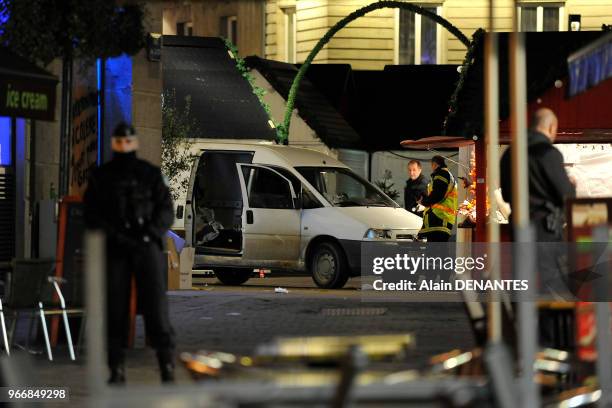 Un homme au volant d'une camionnette a fonce sur des passants au marche de Noel, blessant 11 personnes dont 5 grievement, le 22 Decembre 2014 sur la...