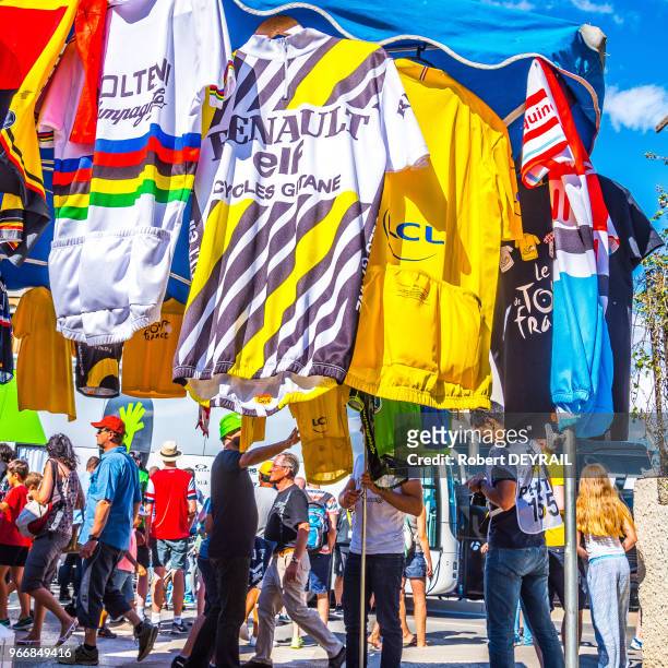 Stand publicitaire lors de l'arrivée de la onzième étape du Tour de France cycliste, le 13 Juillet 2016, Montpellier, France.