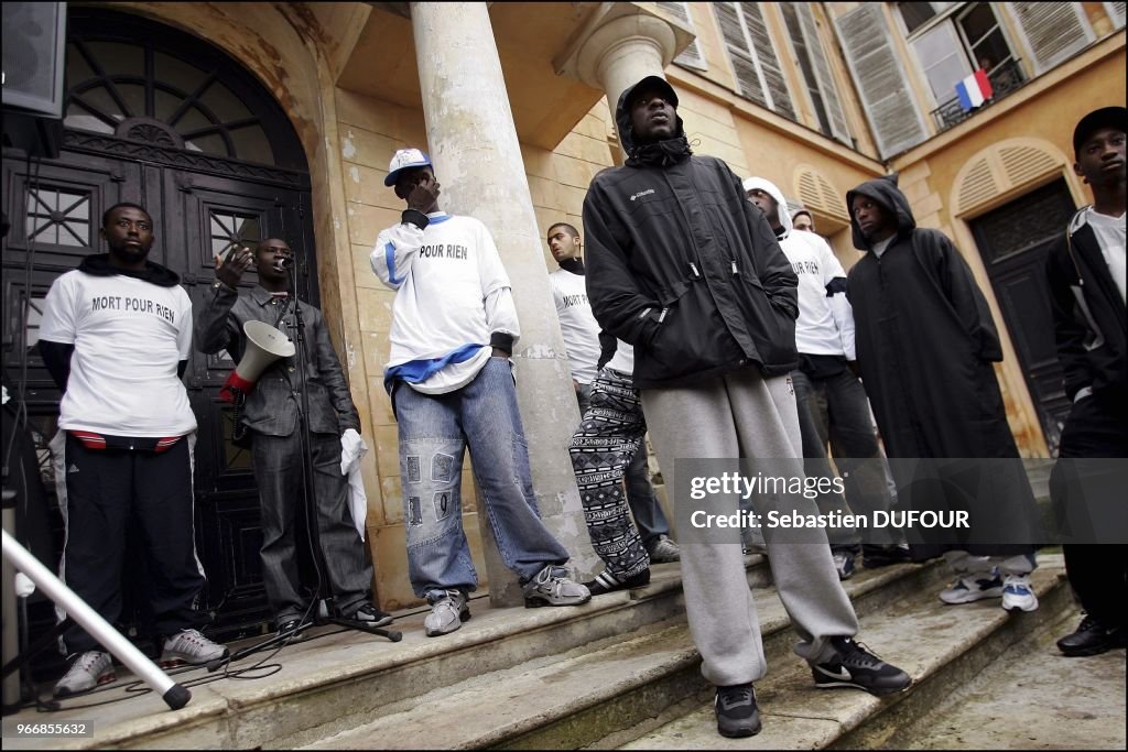 Silent march in Clichy-sous-Bois in memory of 2 teenagers whose deaths sparked two nights of violence.