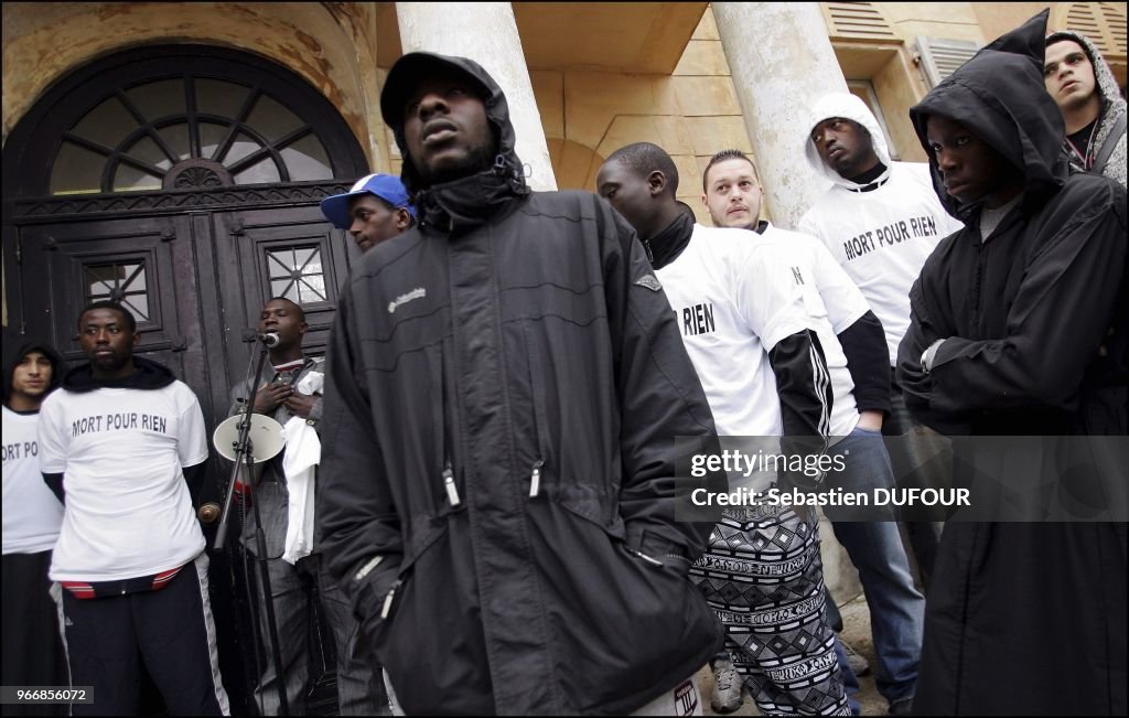 Silent march in Clichy-sous-Bois in memory of 2 teenagers whose deaths sparked two nights of violence.