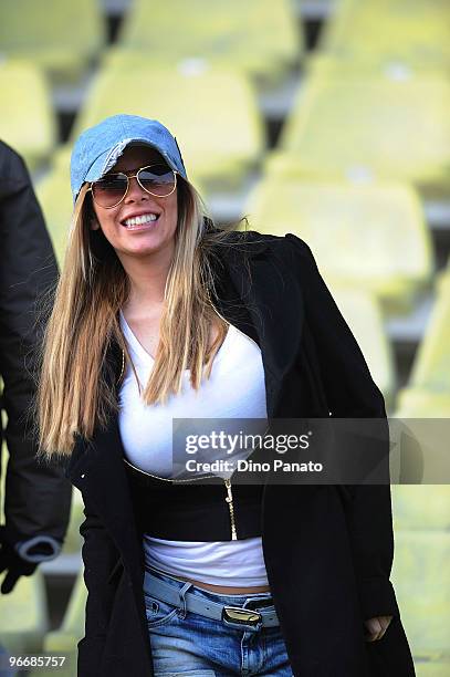 Maria Jose Lopez the wife of Jimenez of Parma during the Serie A match between Parma FC and SS Lazio at Stadio Ennio Tardini on February 14, 2010 in...