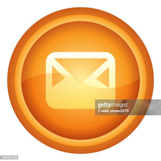 gold colored envelope flat design icon - gold envelope stock illustrations